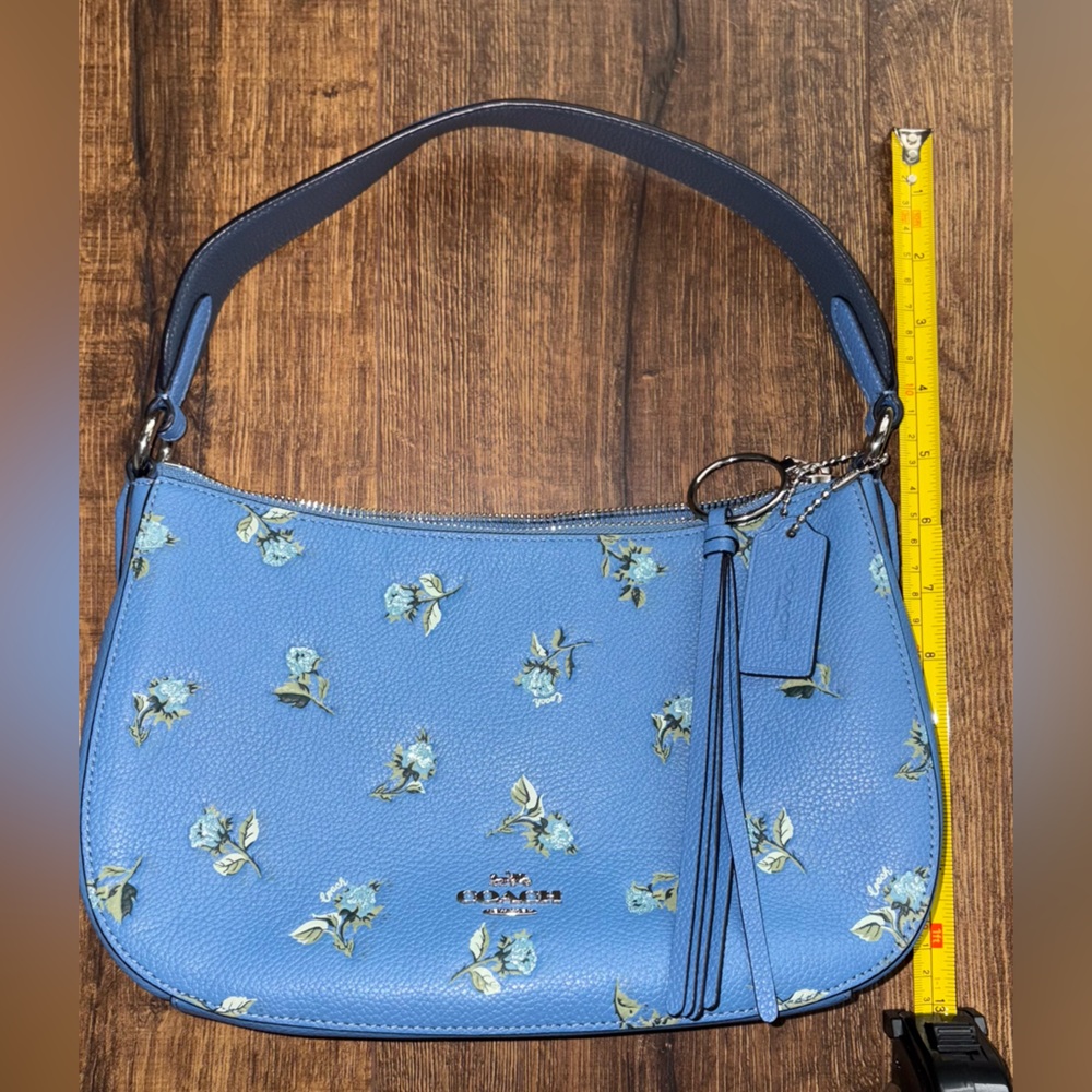 Coach Sutton Shoulder/Crossbody, Blue Floral Print - Picture 5 of 9